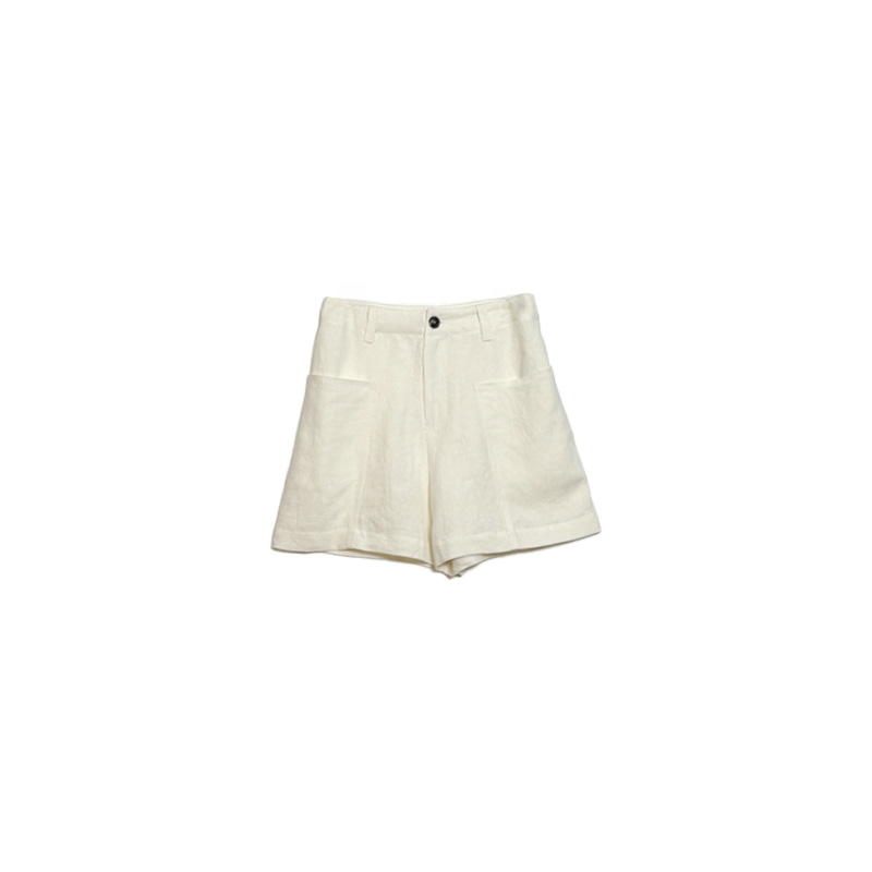 南油小众设计师新品大口袋麻短裤