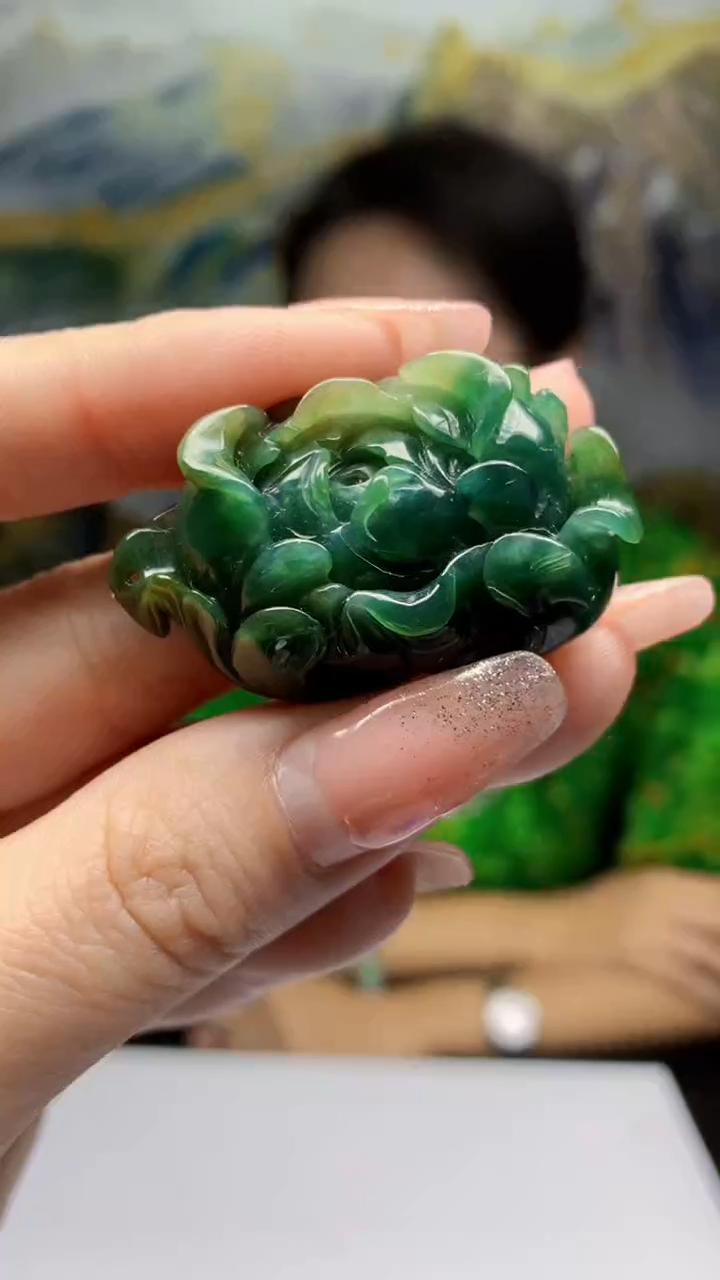 【闪购商品】定制翡翠未镶嵌1064ry-毛货挂件30