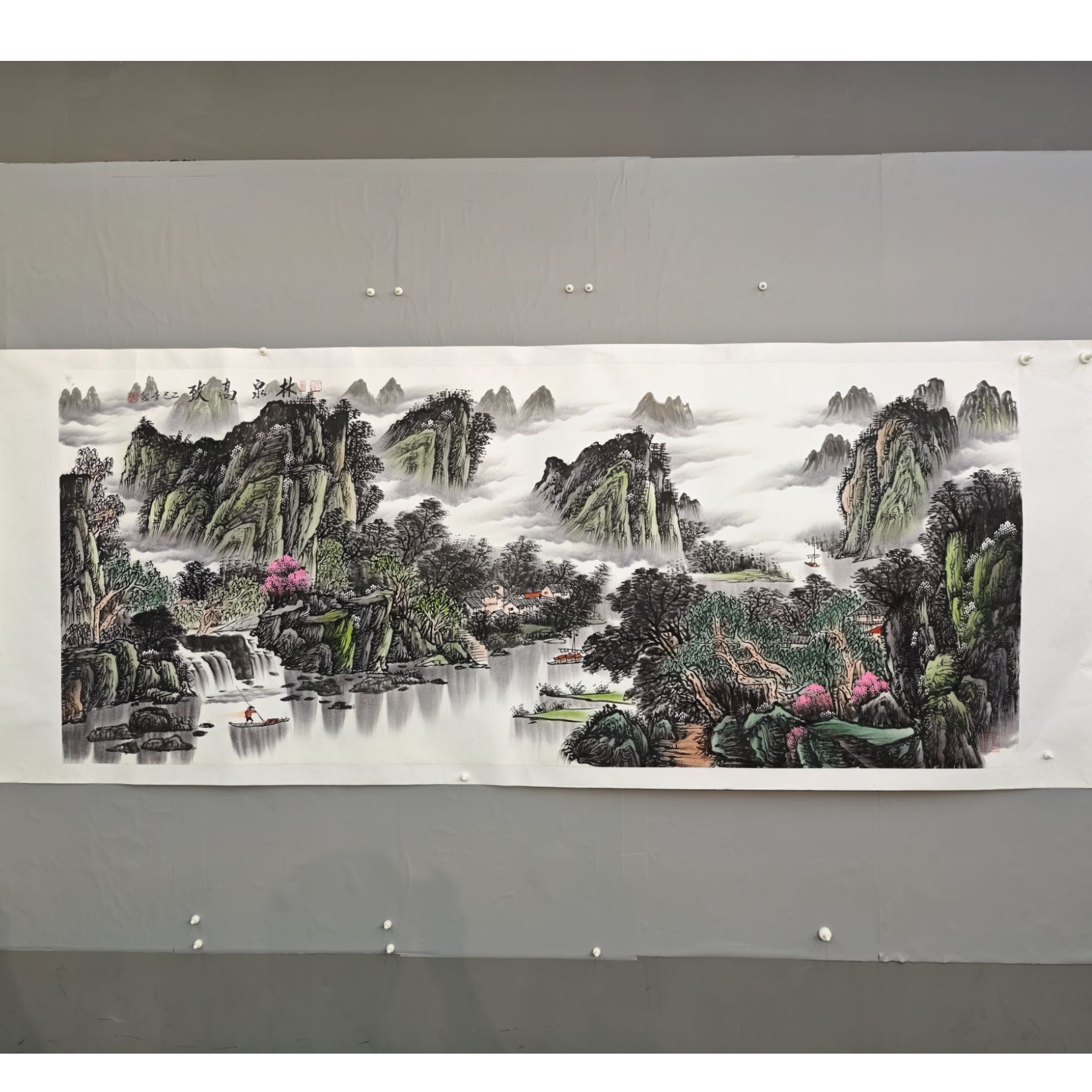 锦煌专属/李鲤手绘/林泉高致/画芯240*100/二十四平尺