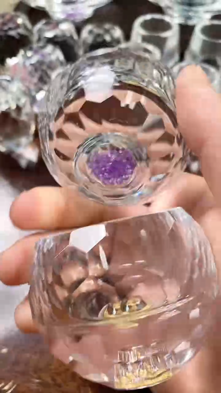 【闪购商品】玺宴新款水晶罗汉杯金箔+紫罗兰