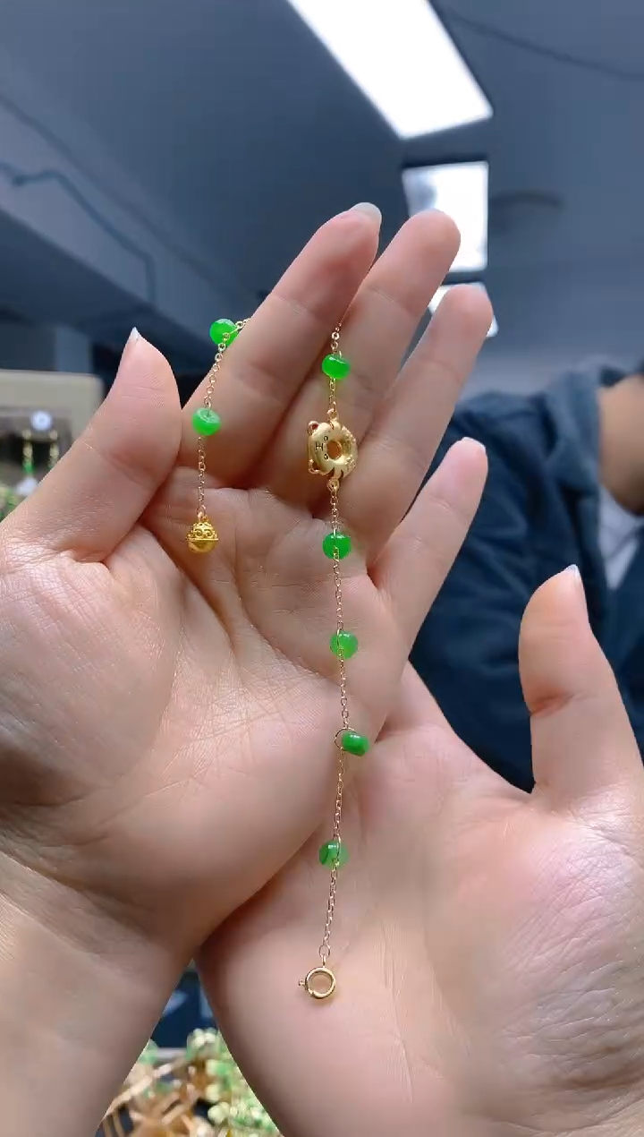【闪购商品】翡翠耳饰合金0250翡翠手链