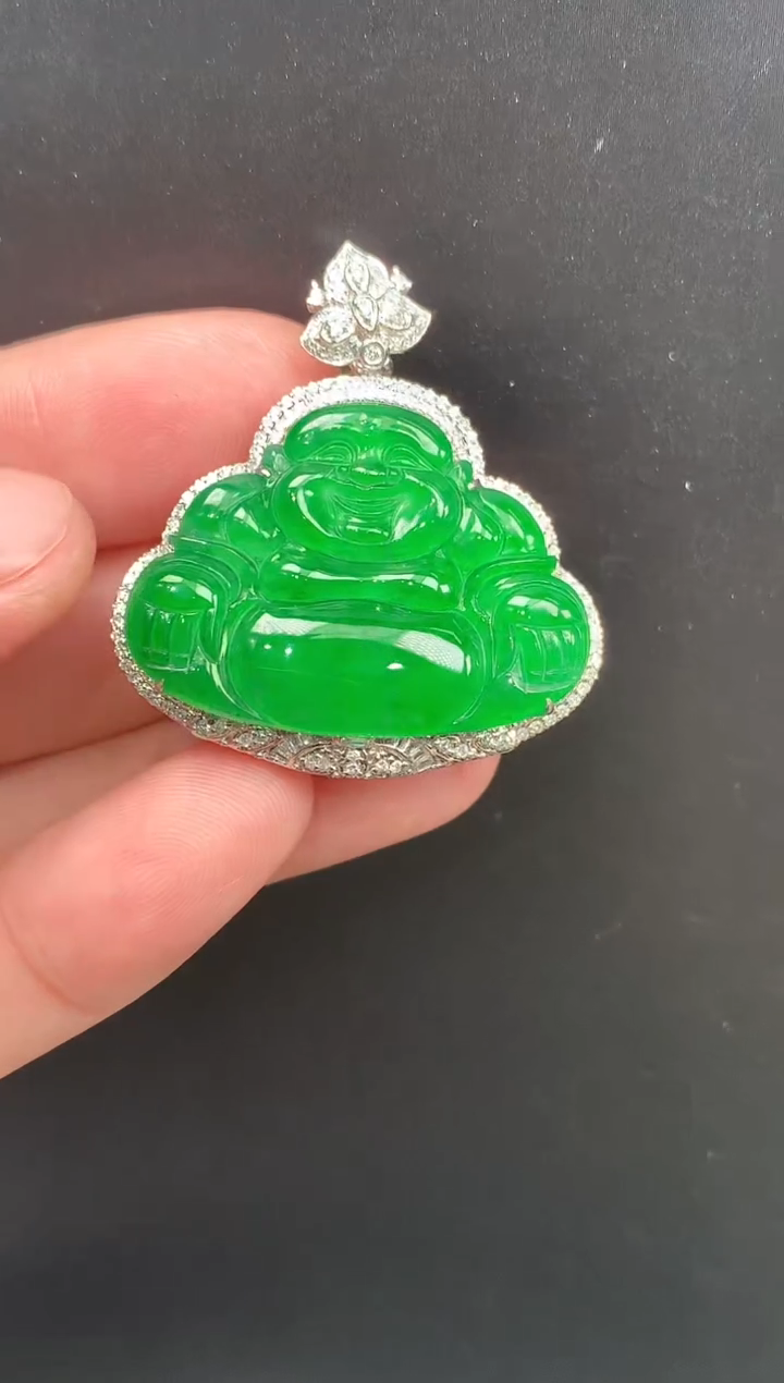 【闪购商品】翡翠颈饰18K金镶嵌一1282