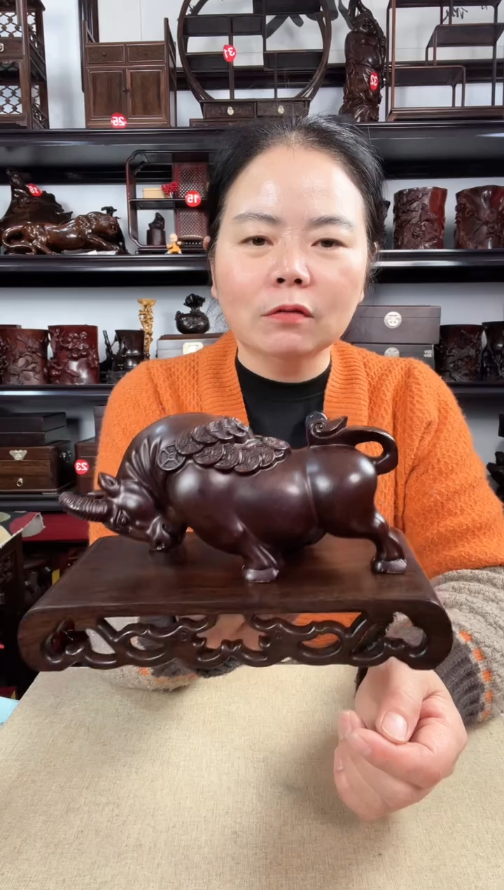 木老李红木工艺品1221+牛