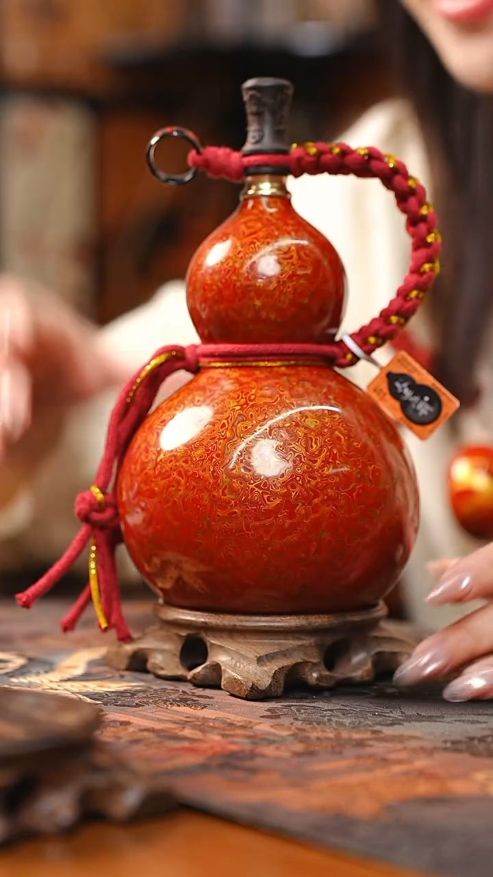 【闪购商品】RS124漆艺酒葫芦不包手串及旋转底座