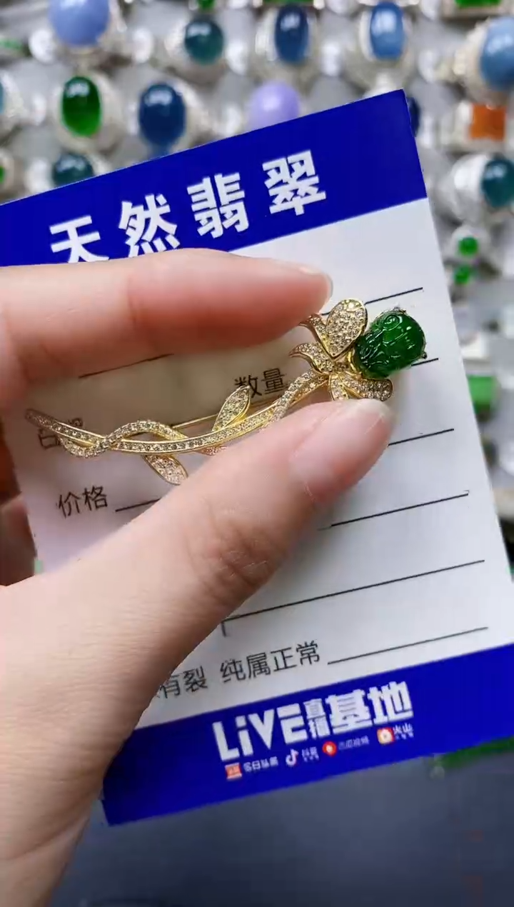 翡翠银S925镶嵌颈饰0401