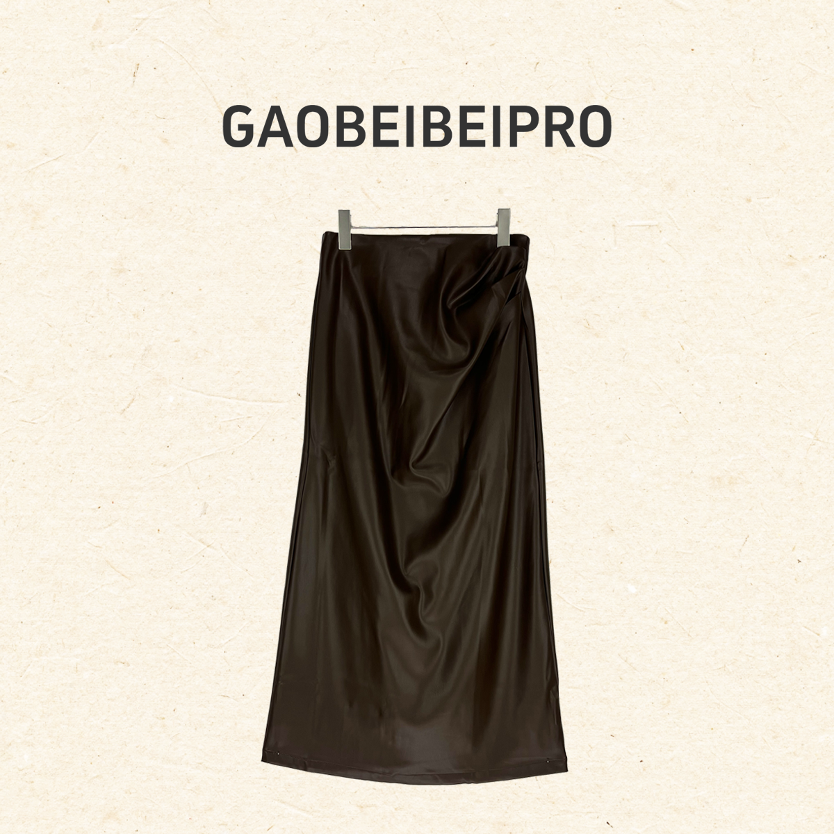 【北北-5041】新款开叉小皮裙子