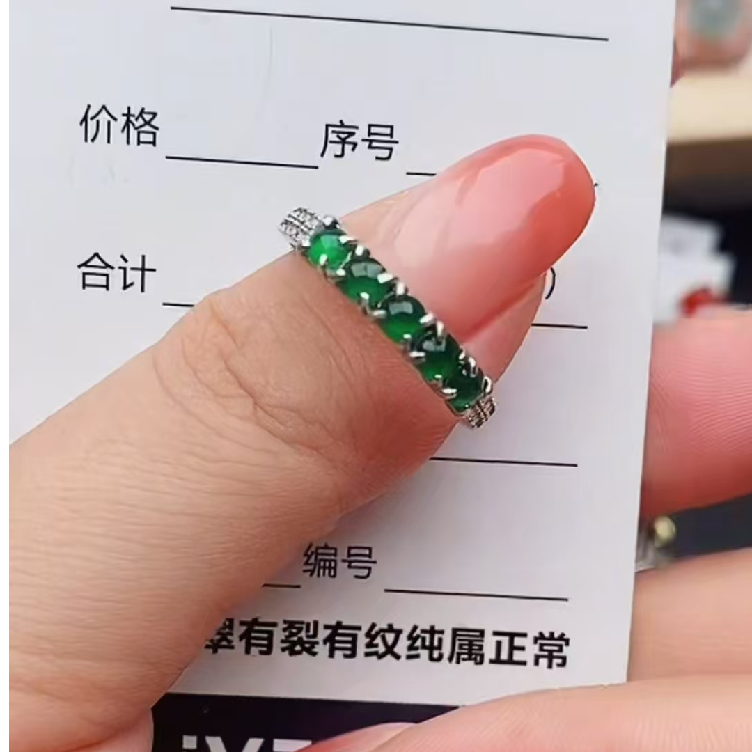 纯天然a货翡翠戒指