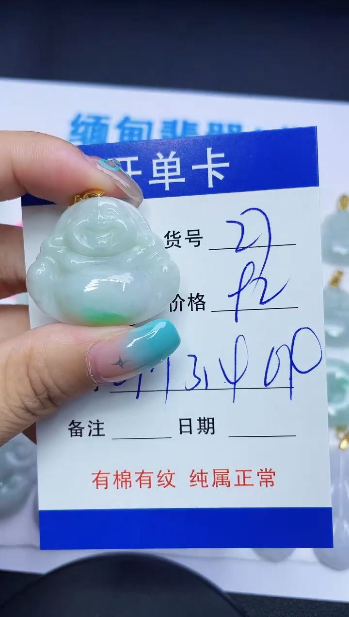 翡翠未镶嵌吊坠(赠链)27