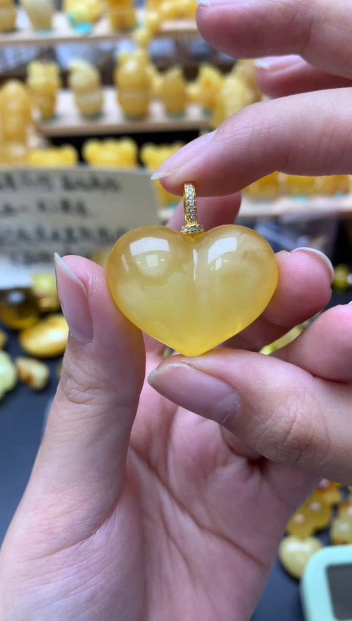 琥珀银S925镶嵌珠宝奇石033琥珀蜜蜡微瑕