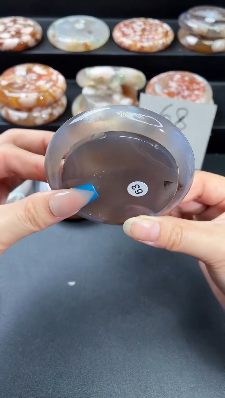 手镯玛瑙/玉髓未镶嵌石英质玉59圈58/59带(赠送镯心)