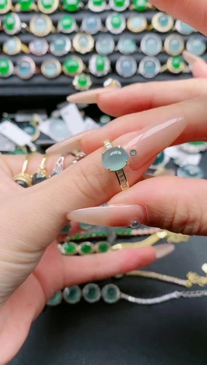 【闪购商品】翡翠戒指银S925镶嵌11111