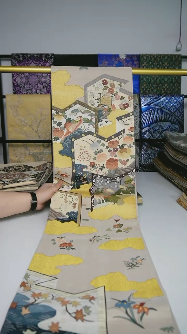 【闪购商品】织绣织锦85四通花鸟明缂丝