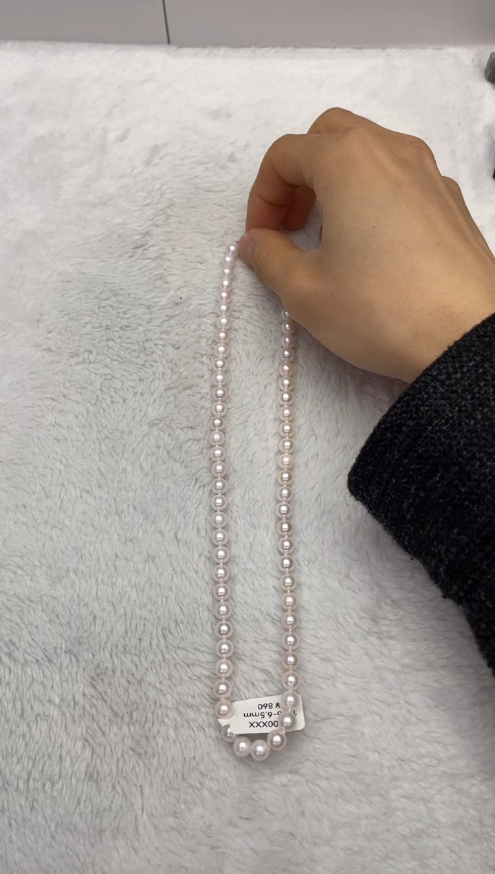 【闪购商品】海水珍珠项链银S925镶嵌AK6-6.5mm（多样性发一）