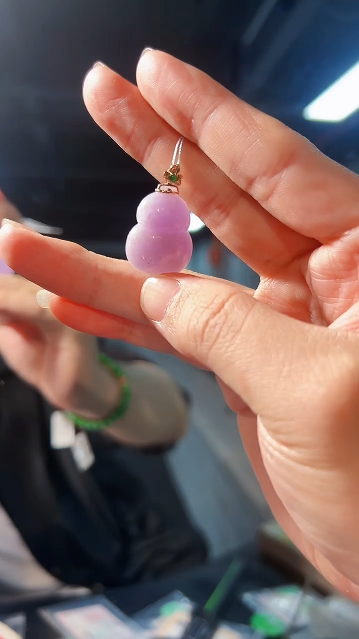 【闪购商品】翡翠颈饰18K金镶嵌缅料A货/支持复检/一件