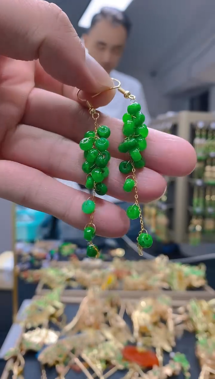 【闪购商品】翡翠耳饰合金0202翡翠耳钩