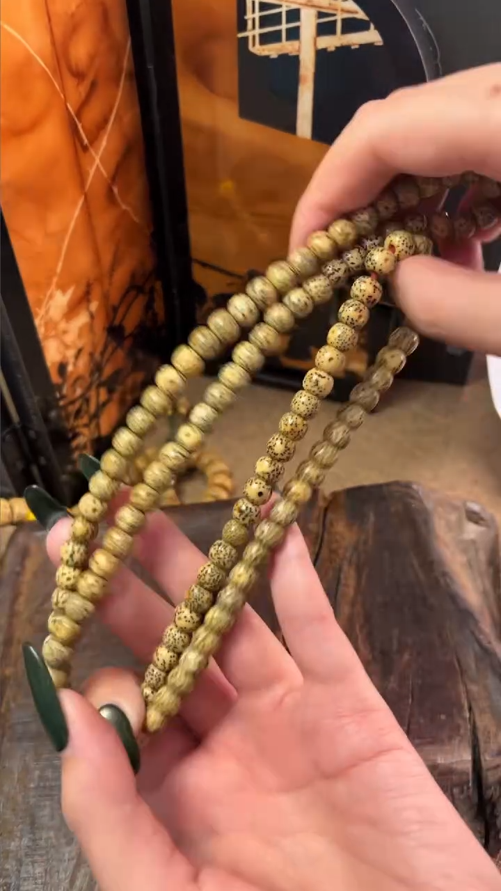 吊坠星月菩提精工级陈籽桶珠长串（B）