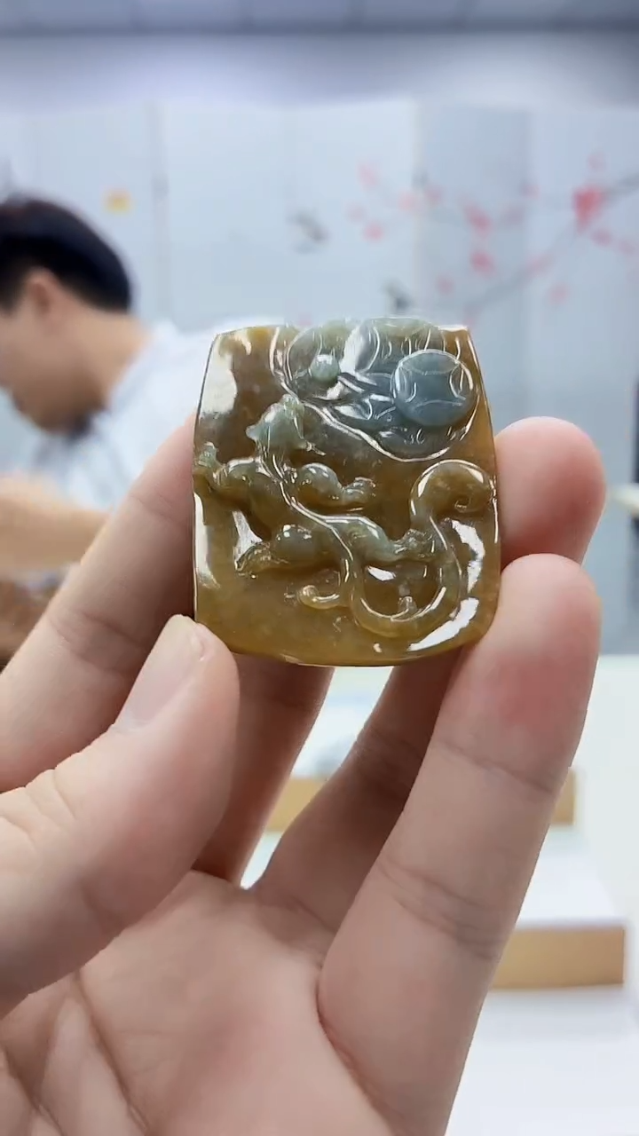 未镶嵌定制翡翠5145bb-毛货挂件9