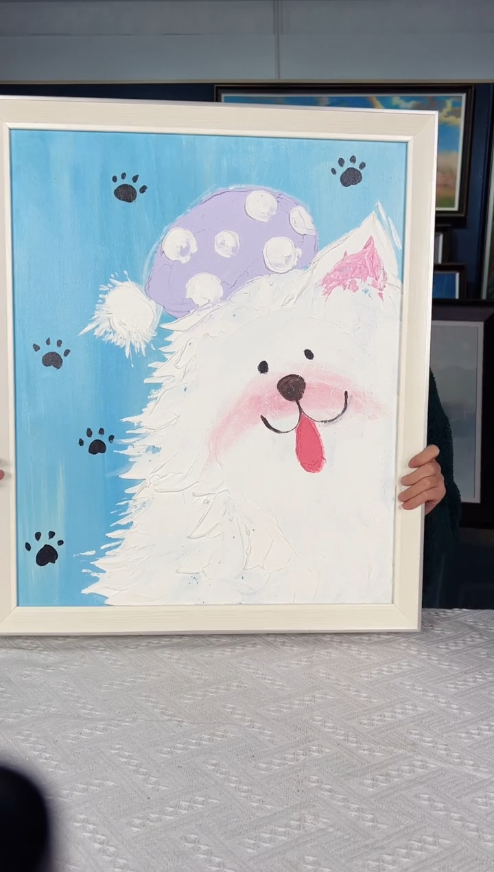 【闪购商品】油画110号 50*60 猫-手绘油画