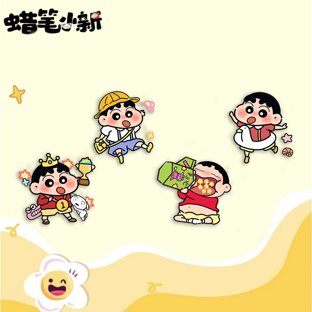 吃货蜡笔小新冰箱贴动漫周边卡通亚克力磁性贴可爱装饰高颜值磁贴