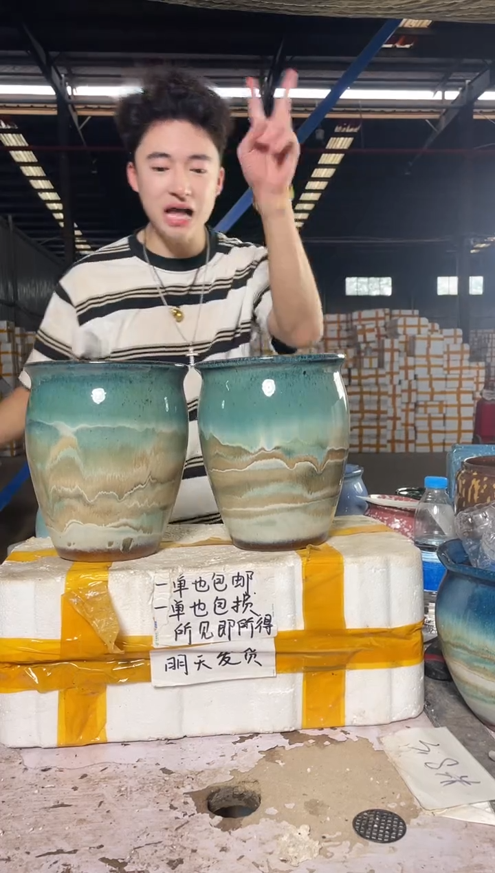 紫砂花盆宜兴紫砂粗陶花盆花盆18/22