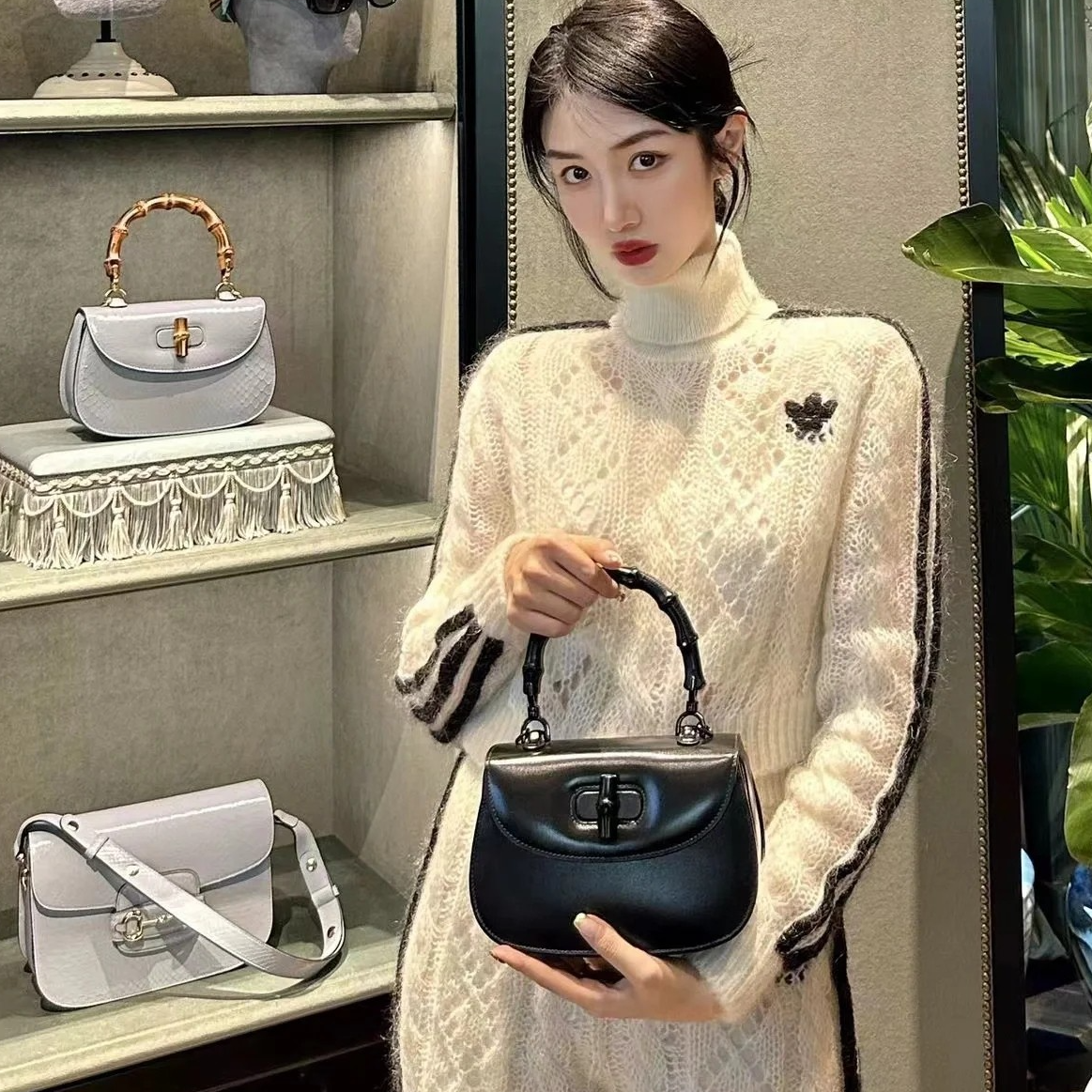 未使用 GUCCI/古驰 马海毛针织毛衣 剪标