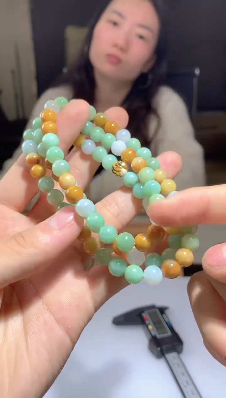 未镶嵌手链翡翠天然缅甸珠串拍一发一