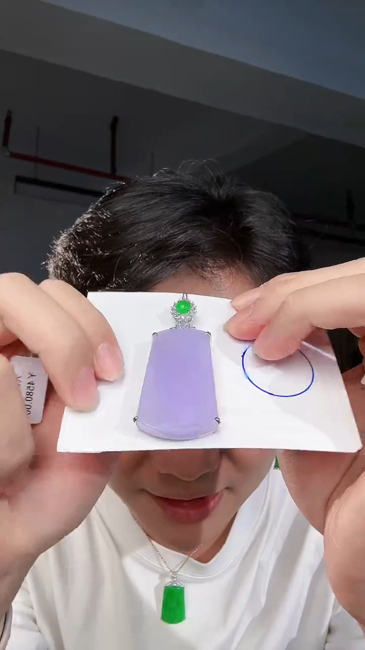 【闪购商品】翡翠颈饰18K金镶嵌缅料A货翡翠/支持复检/一件