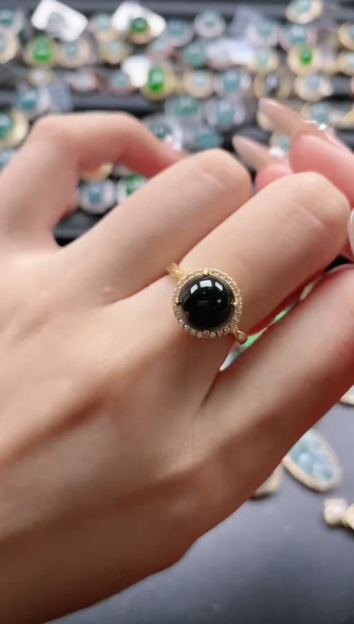 【闪购商品】翡翠戒指银S925镶嵌51511