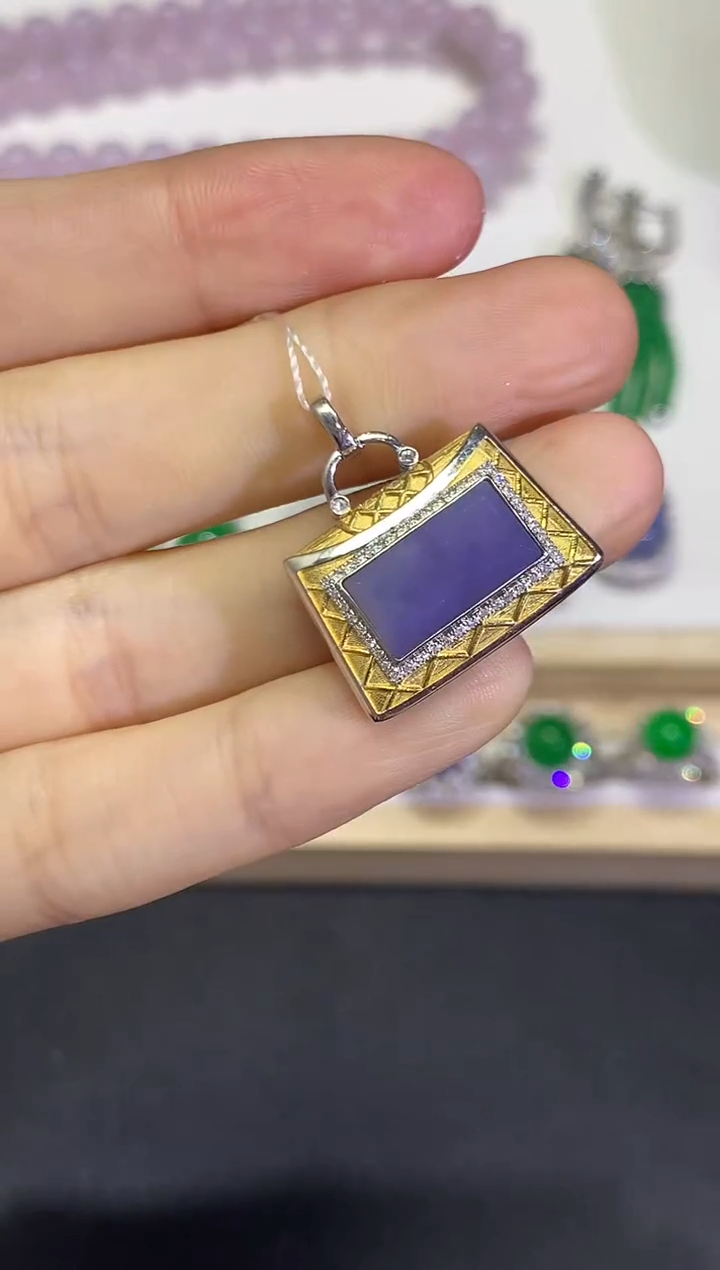 【闪购商品】翡翠颈饰18K金镶嵌团购11