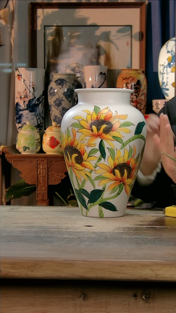 【闪购商品】瓷片景德镇纯手工釉下彩精品花瓶