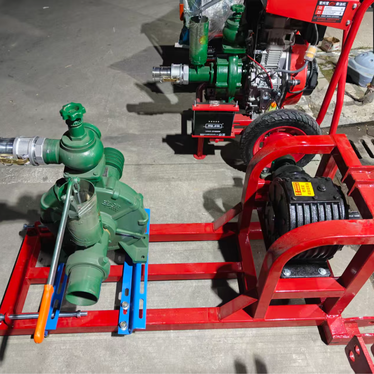 柴油机后输出加大变速箱架子一拖二支架