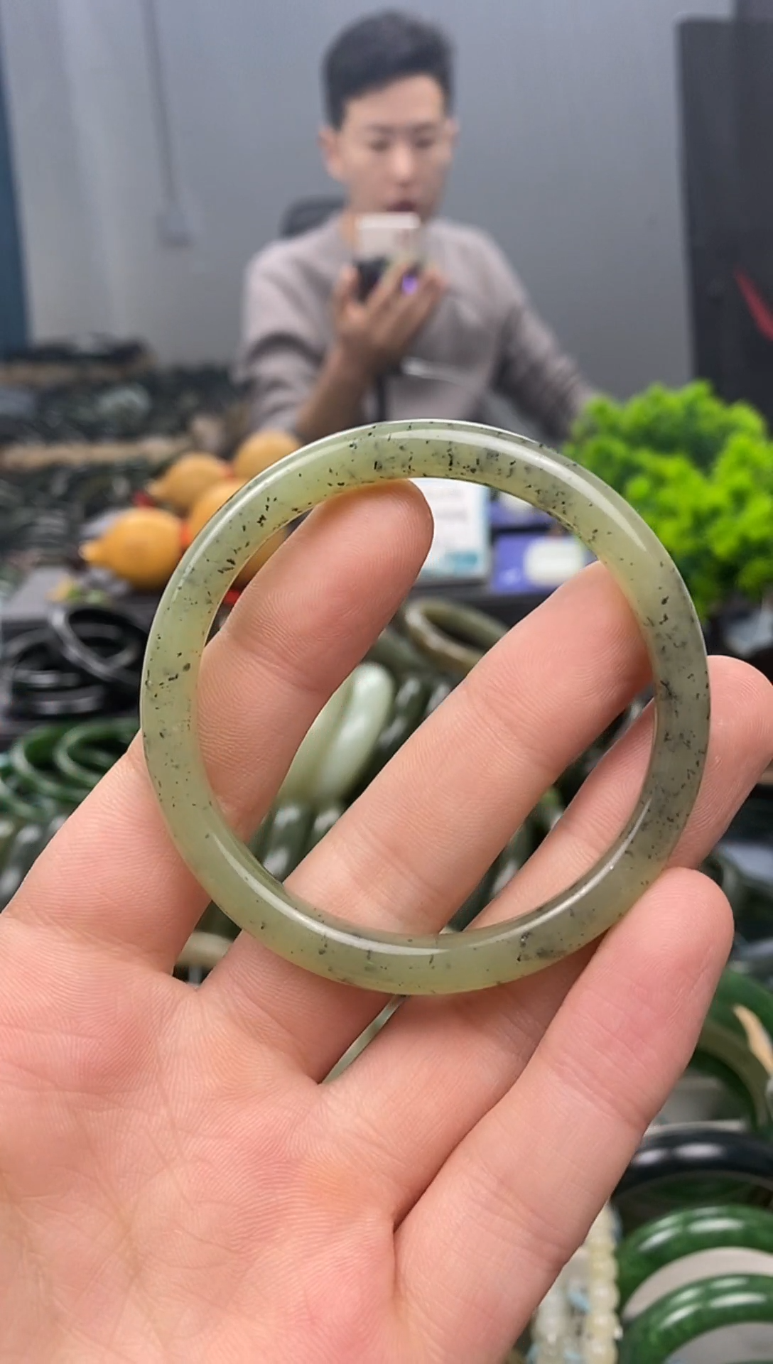 未镶嵌手镯和田玉52.5（7）