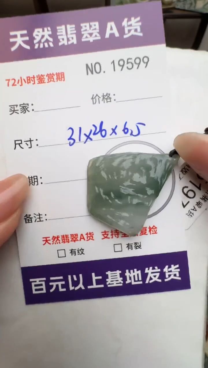 【闪购商品】翡翠颈饰未镶嵌原石19599