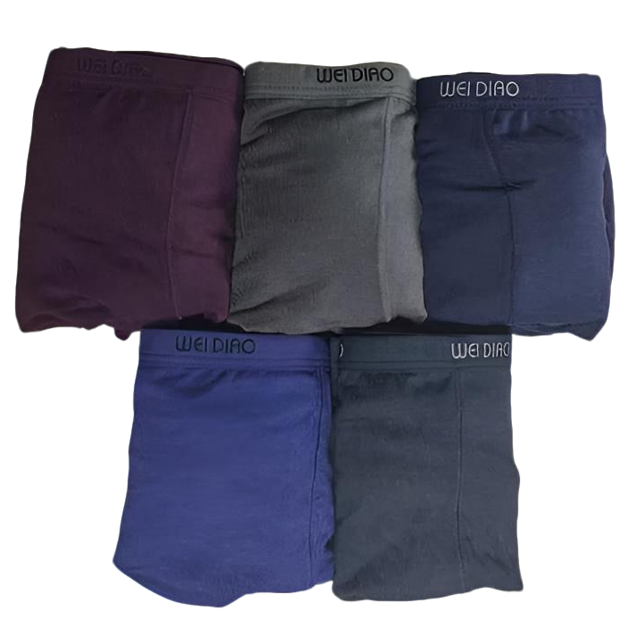 威鲷时尚舒适男士平角裤弹力纯色内裤389四角