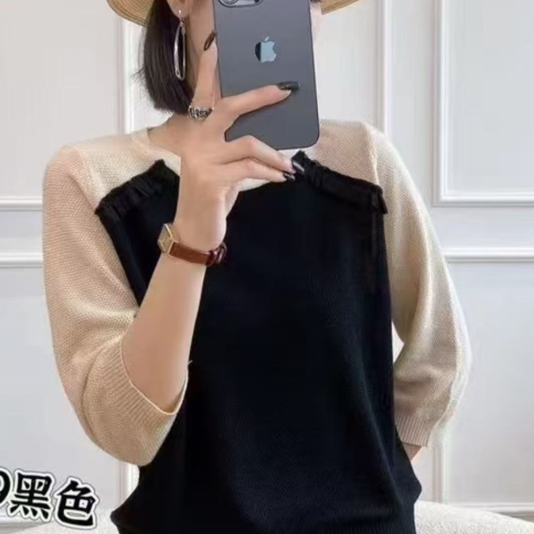 963#短袖针织衫显瘦时尚百搭234