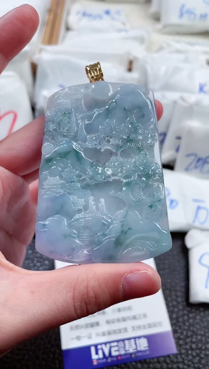 【闪购商品】翡翠颈饰18K金镶嵌00015994