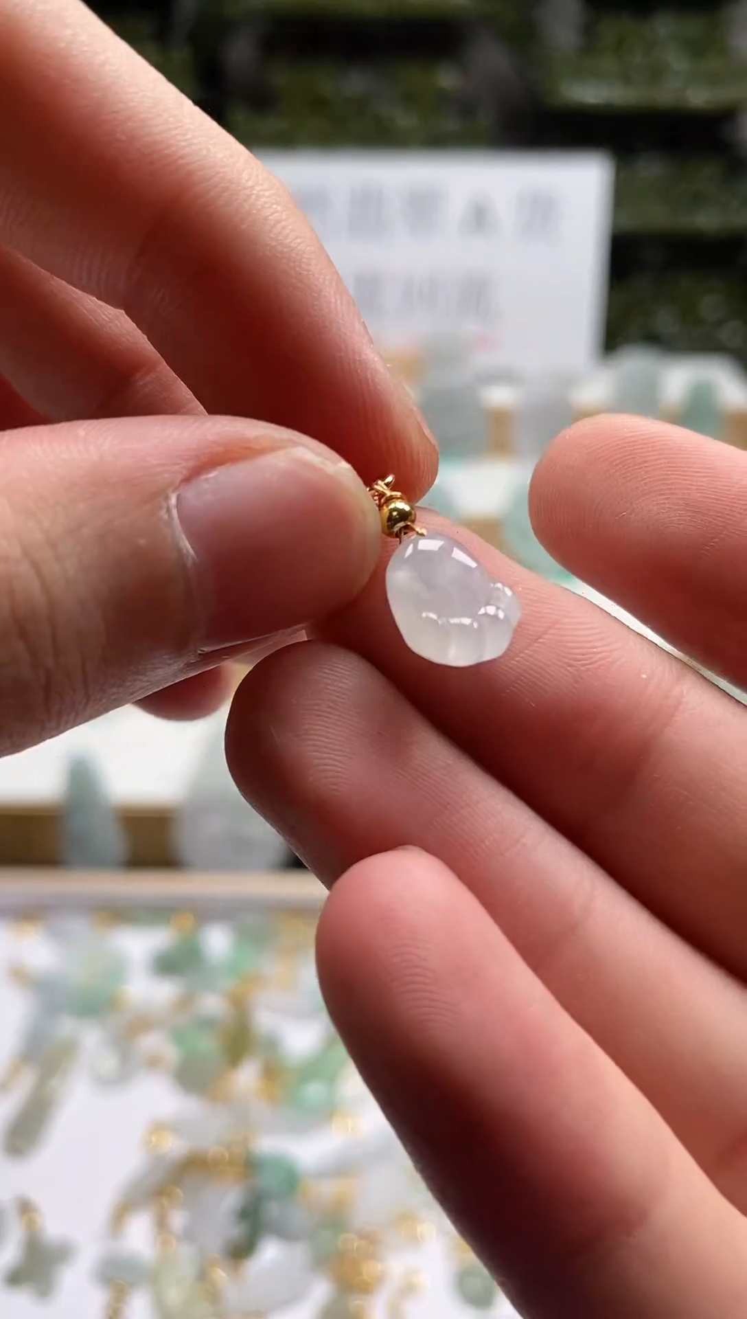 【闪购商品】翡翠颈饰未镶嵌42猫爪