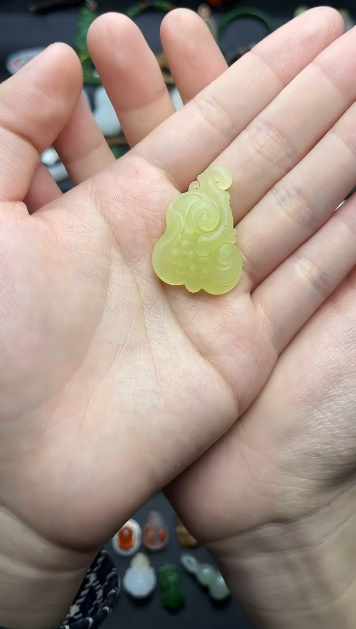 颈饰未镶嵌和田玉如意【定制】06