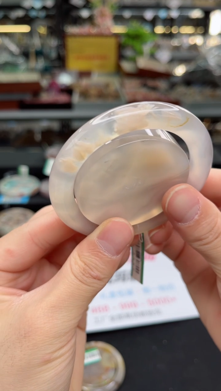 【闪购商品】石英质玉手镯未镶嵌53圈口（赠品镯心）36655