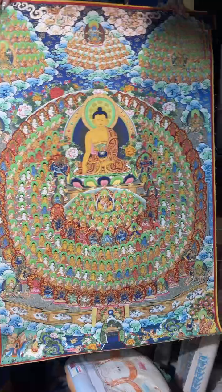 卷轴画龙妹的唐卡tk16