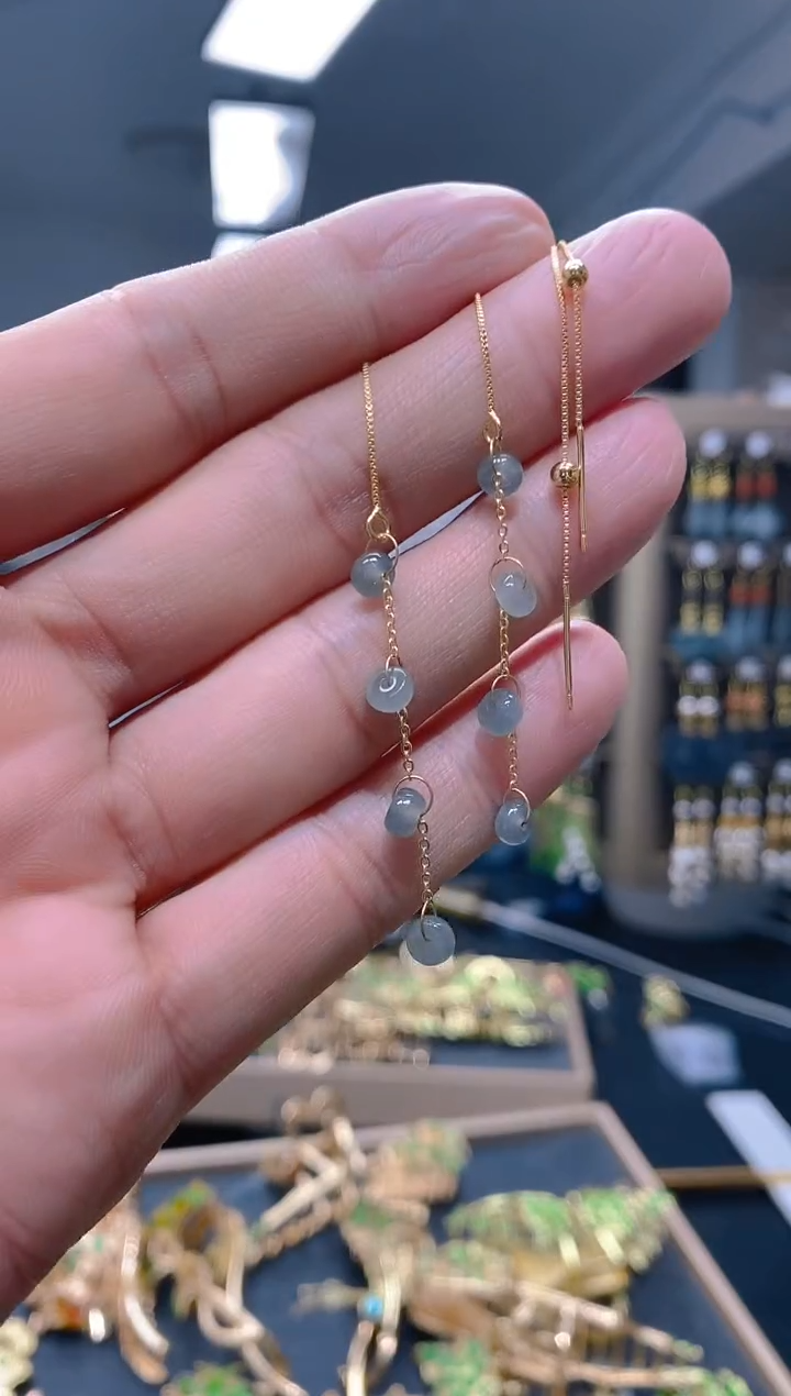 【闪购商品】翡翠耳饰合金0198翡翠耳线