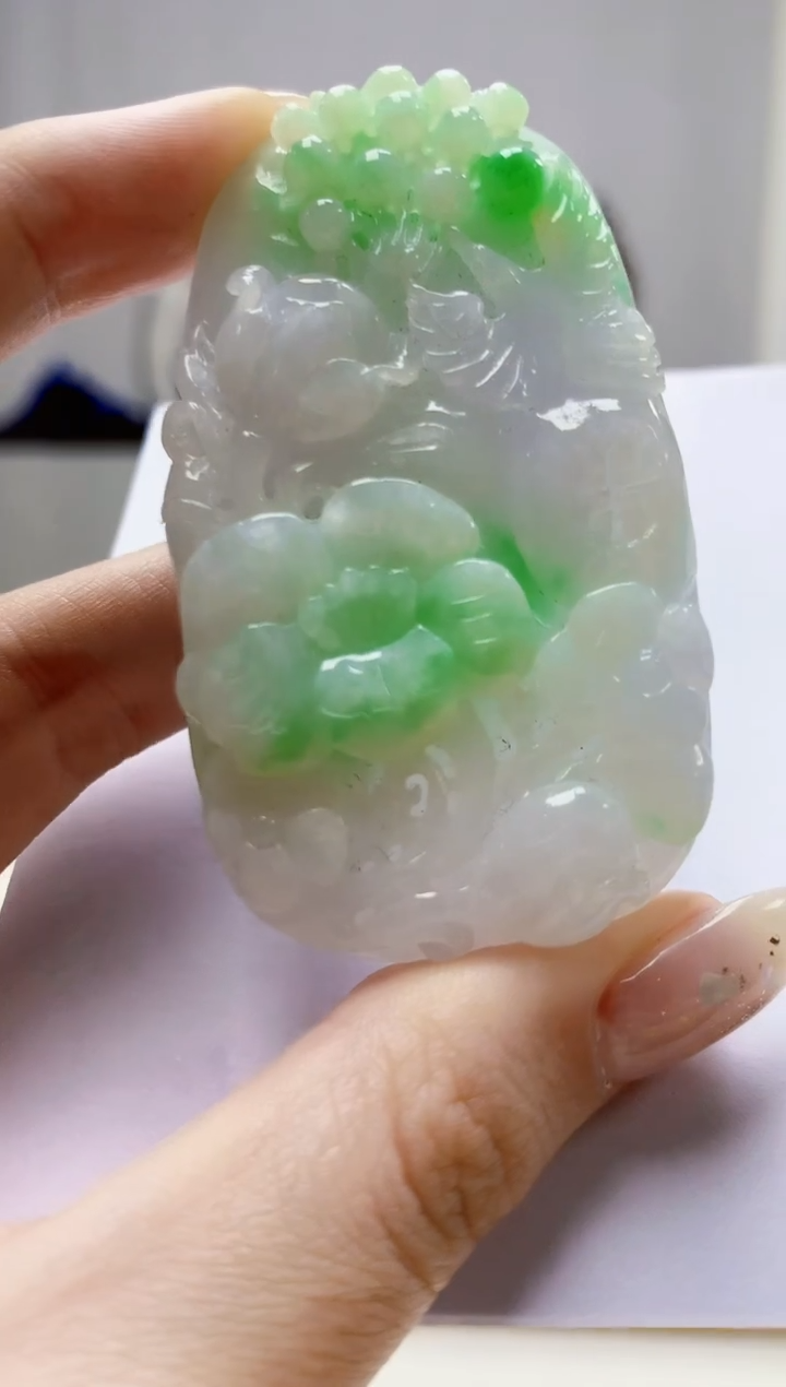 未镶嵌定制翡翠3099jw-毛货挂件56