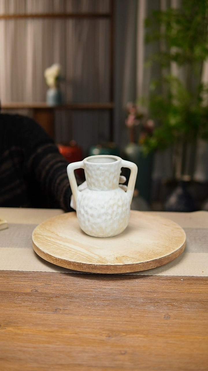 【闪购商品】陶瓷  花器陶瓷花瓶手捏瓶008瑕疵 