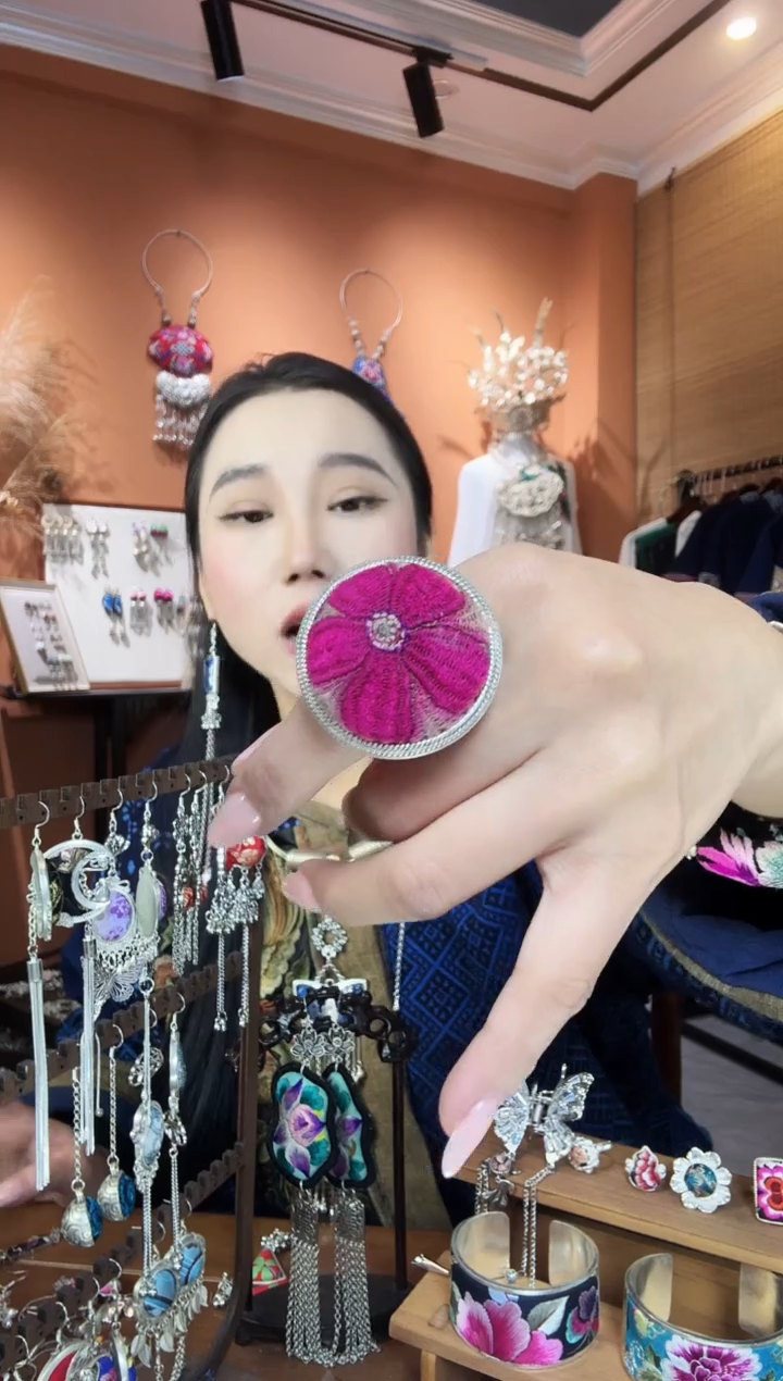 【闪购商品】刺绣纯手工戒指民族风