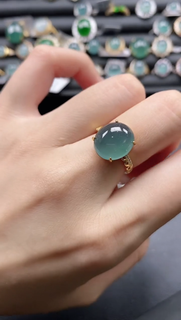 【闪购商品】翡翠戒指银S925镶嵌11111