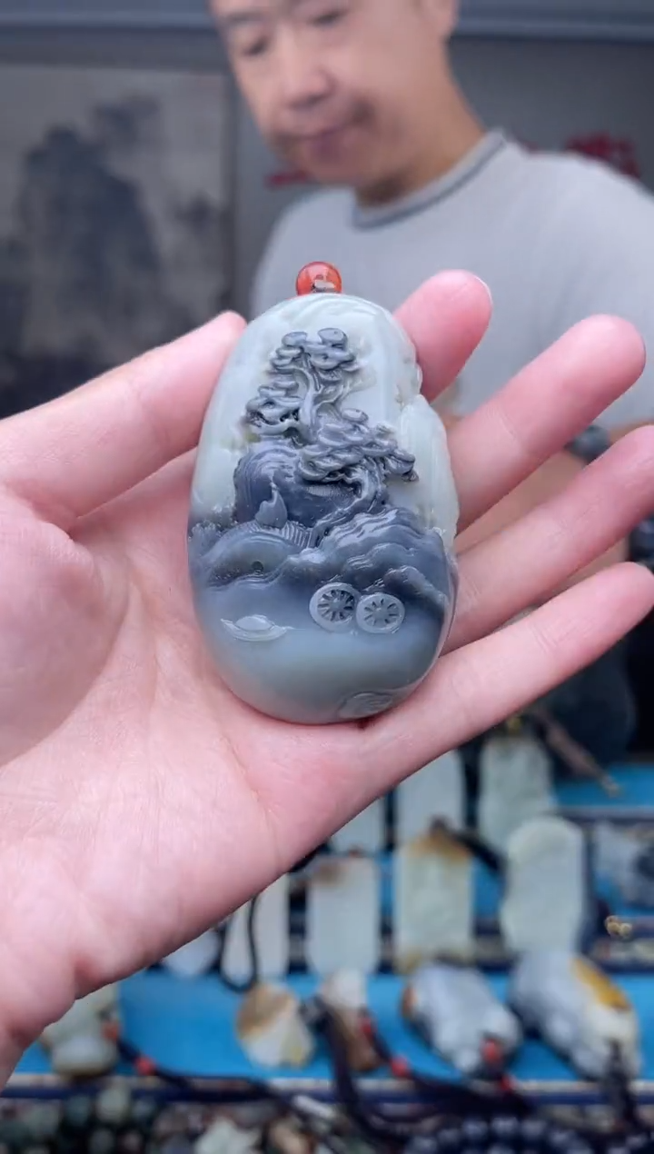 和田玉未镶嵌挂件1