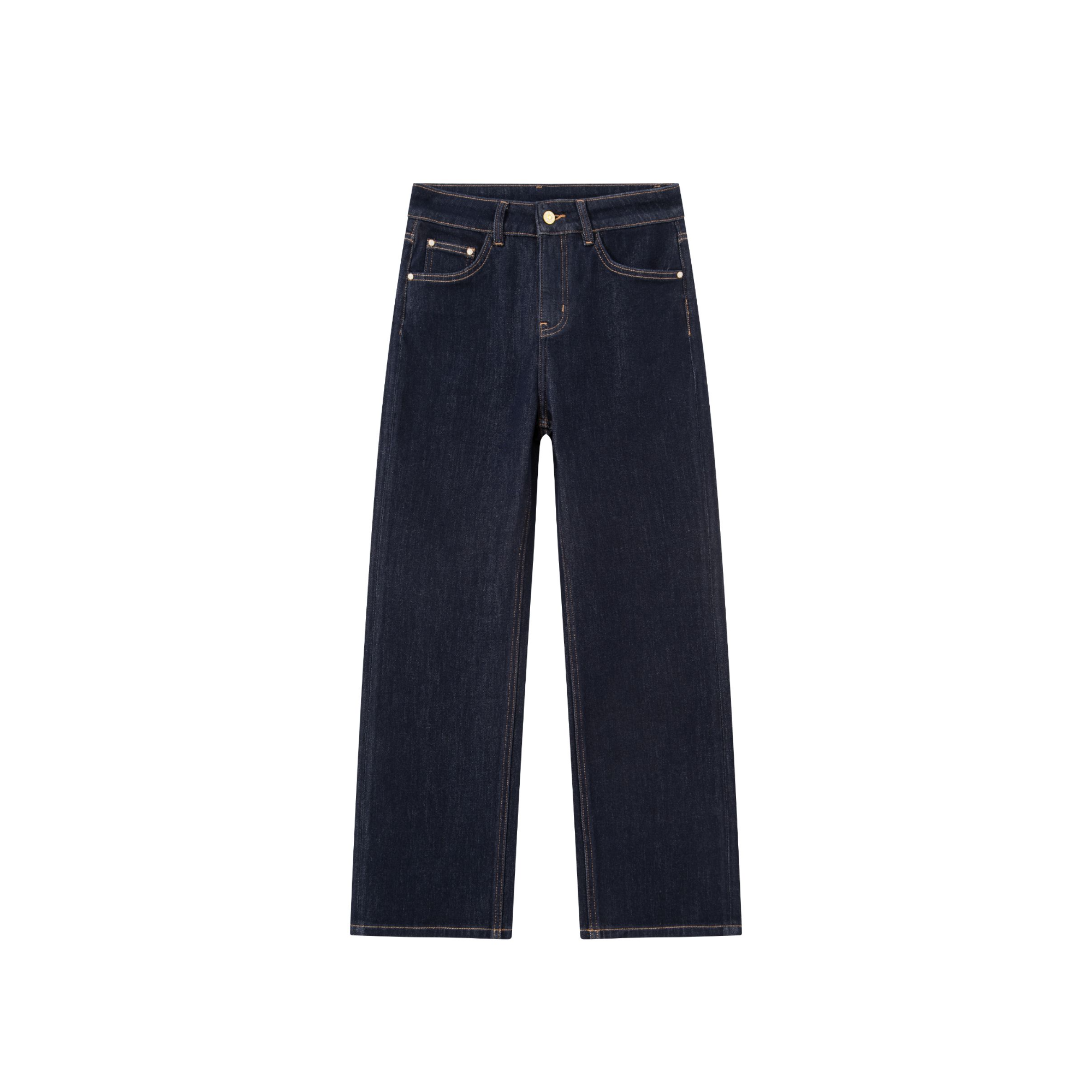 【秋冬新品】• 轻奢丹宁 • 新款大牌百搭四面弹窄版直筒牛仔裤女