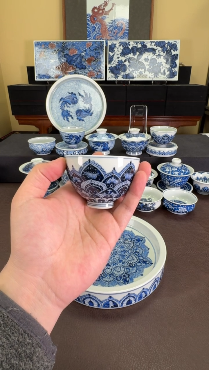 【闪购商品】羿器窑万相花鸡心杯