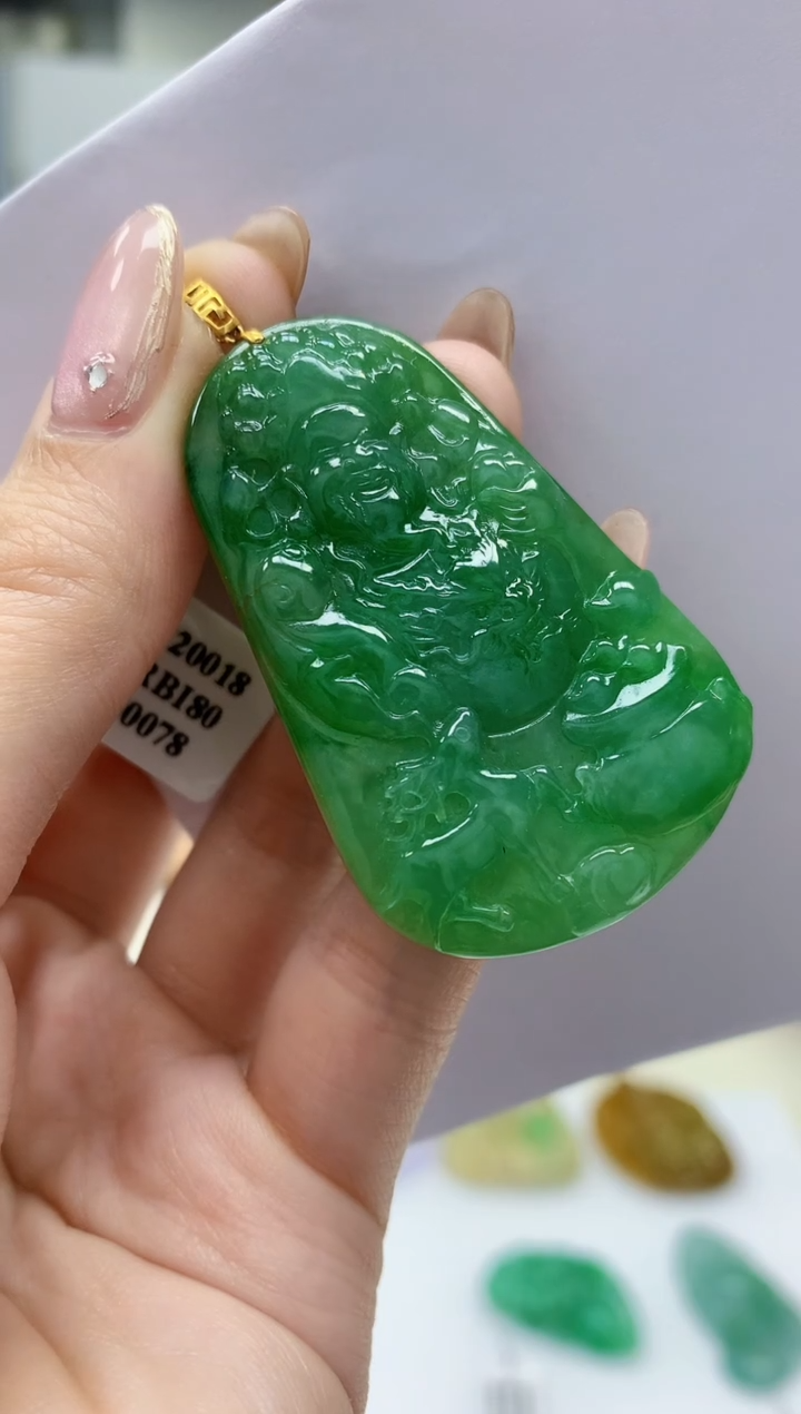 【闪购商品】定制翡翠18K金镶嵌4829jw-jj挂件105