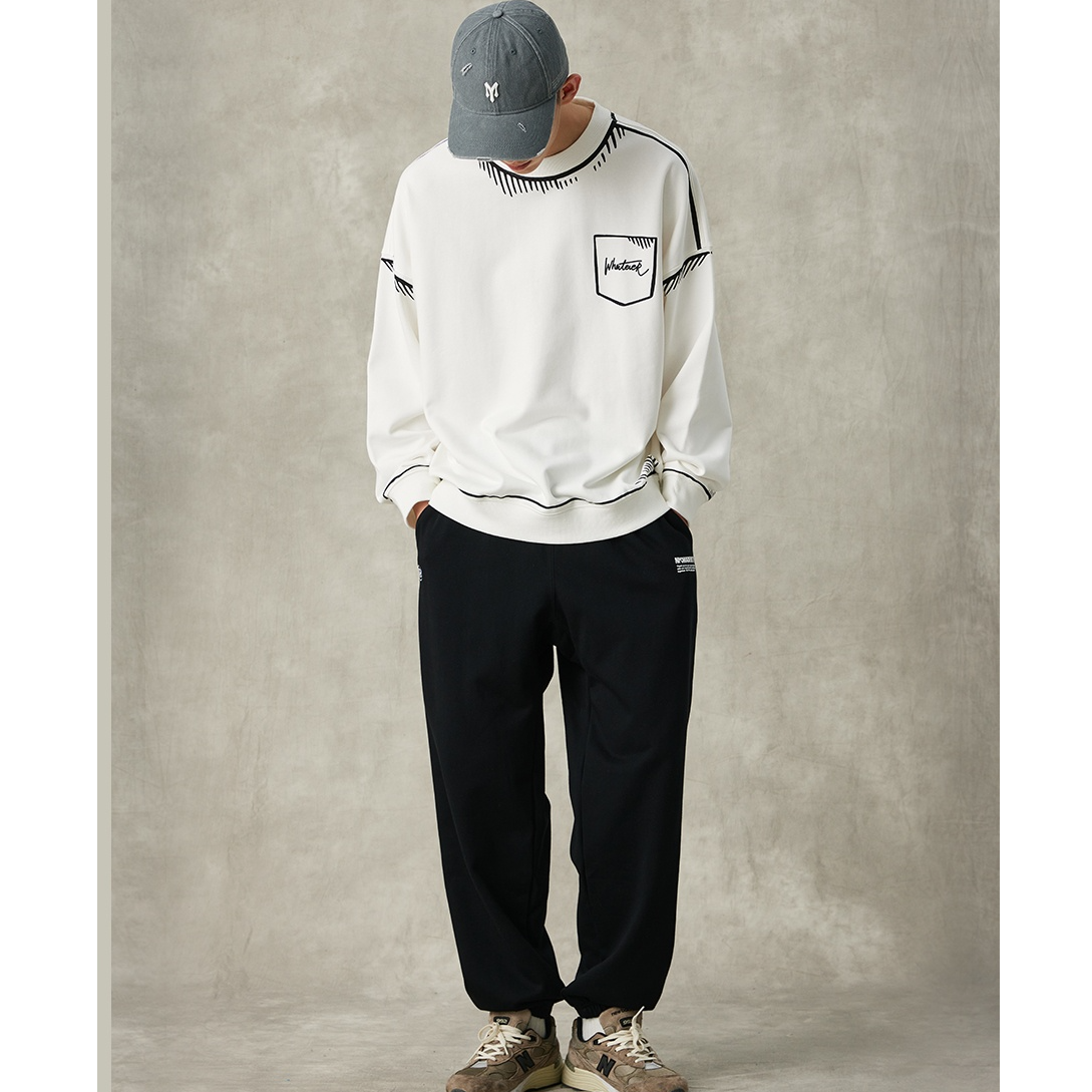 NPC潮牌重磅印花柔软舒适裤卫裤春秋男款NP3ASP30